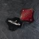Заколка автомат з натуральної шкіри з тисненням "Gothic Barrette"_Vintage Red HPN-15-0015 фото 1