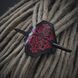 Заколка з натуральної шкіри з тисненням "Gothic Barrette"_Vintage Red HPN-16-0001 фото 2