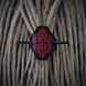 Заколка з натуральної шкіри з тисненням "Gothic Barrette"_Vintage Red HPN-16-0001 фото 1