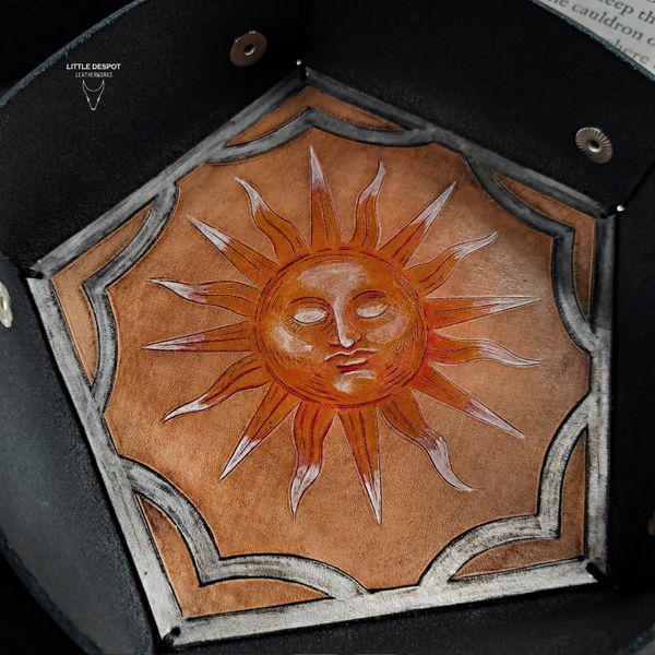 Набір органайзерів "The Sun & The Moon" з натуральної шкіри для дайсів кристалів прикрас Трей Кошик_SET TRY-00-000 фото