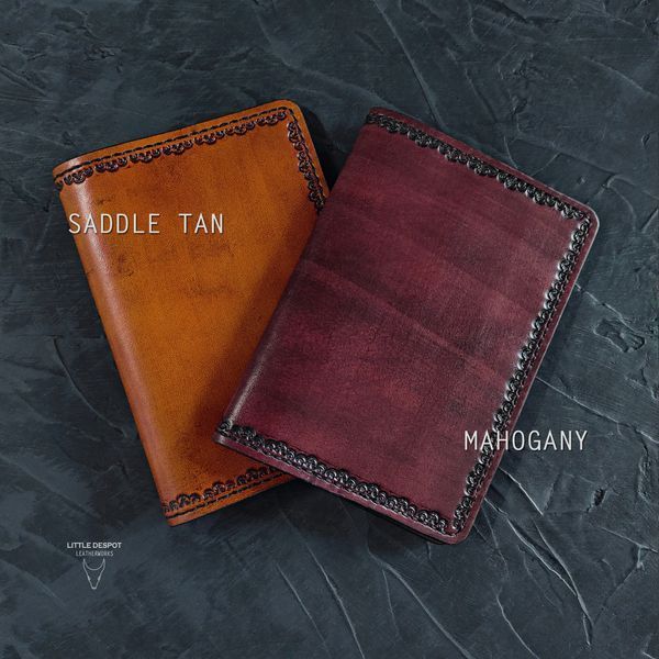Обкладинка для документів, з натуральної італійської шкіри Saddle Tan CVR-14-0100 фото