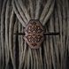 Заколка з натуральної шкіри з тисненням "Gothic Barrette"_Vintage Beige HPN-16-0002 фото 1