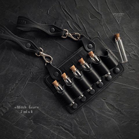 Кобура для склянок "Witch Gear" 2мл х 6 з натуральної шкіри VHR-02-000 фото