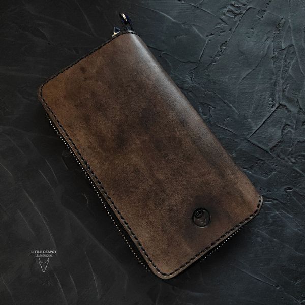 Гаманець | Портмоне Vagabond longwallet на блискавці з тисненням на замовлення LW-00-001 фото