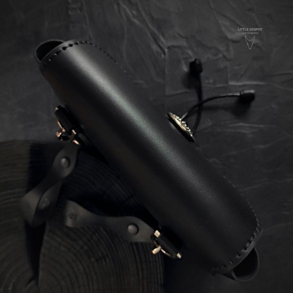 Сумка "Bellatrix" black з натуральної шкіри BG-00-401 фото