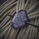 Заколка з натуральної шкіри з тисненням "Gothic Barrette"_Purple + Silver HPN-16-0004 фото 2