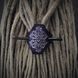 Заколка з натуральної шкіри з тисненням "Gothic Barrette"_Purple + Silver HPN-16-0004 фото 1