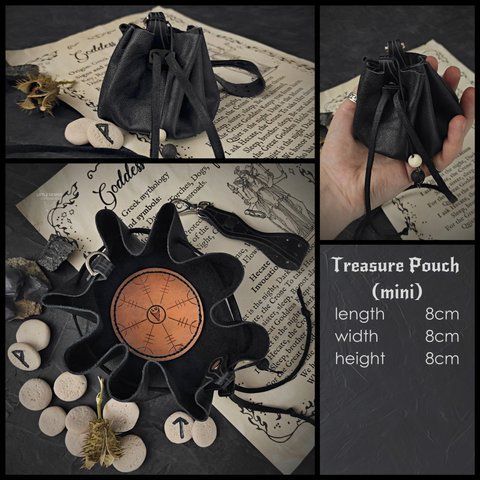 М'який шкіряний мішечок "Treasure Pouch" mini з ущільненим дном Pch-22-0120 фото