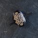 Заколка з натуральної шкіри з тисненням "Gothic Barrette"_Vintage Blue HPN-15-0009 фото 7