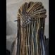 Заколка з натуральної шкіри з тисненням "Gothic Barrette"_Vintage Blue HPN-15-0009 фото 10