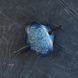 Заколка з натуральної шкіри з тисненням "Gothic Barrette"_Vintage Blue HPN-15-0009 фото 1