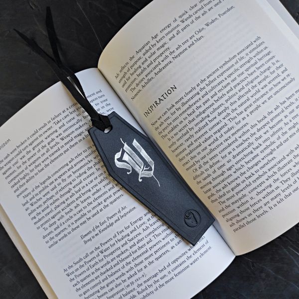 Закладка Funeral bookmark з каліграфією "A" BMK-13-0031 фото