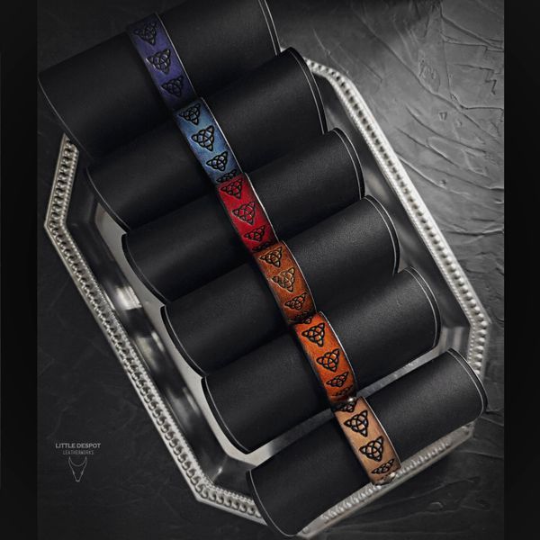 Шкіряний чохол для карт Таро "Sacred" Big Vintage Black (more natural) Pch-15-0021 фото