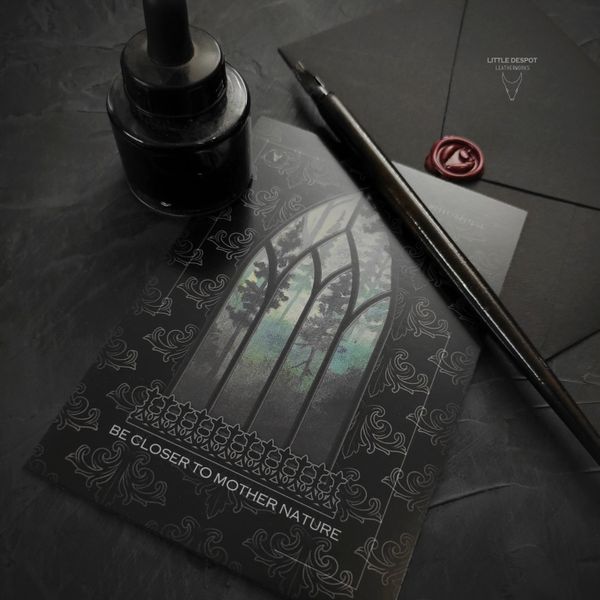 Чорна листівка з авторським дизайном "Goth Card"_Mother Nature CRD-02-0602 фото