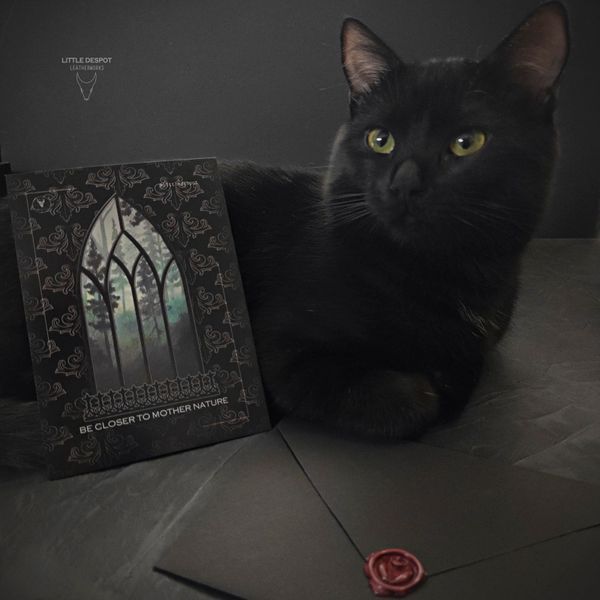 Чорна листівка з авторським дизайном "Goth Card"_Mother Nature CRD-02-0602 фото