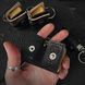 gothic leather book keychain black